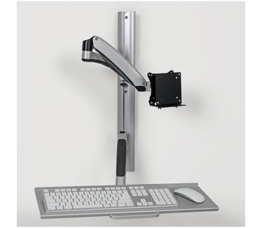 Tripp-Lite Single-Display Sit-Stand Wall-Mount Workstation with Thin-Client Mount