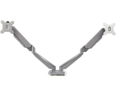 Startech.com Monitor arm voor 2 schermen bureausteun met geïntegreerde 2-poorts USB passthrough