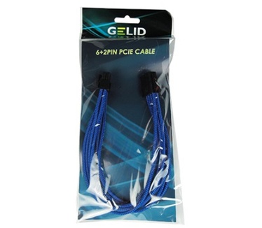 Gelid Solutions 6+2 Pin Extension Cable - Blue 30cm Blauw