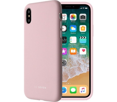 SO SEVEN Smoothie SiliconeCase - iPhone X/XS (5.8") - Roze  Roze