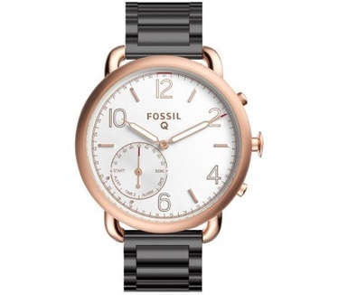 qMust Metalen armband voor Fossil Q Tailor Hybrid - Black