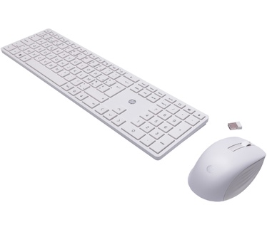 HP 650 draadloze toetsenbord- en muiscombinatie, Azerty BE, Wit