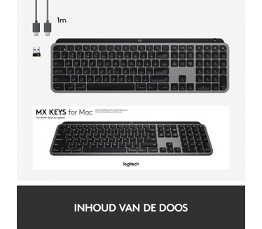 Logitech MX Keys for Mac (zonder polssteun, Azerty FR)