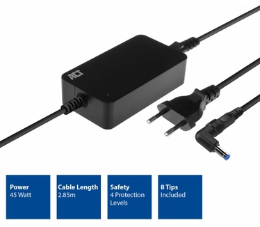ACT AC2050 Ultra-compe universele laptoplader 45W (voor laptops tot 15,6 inch)