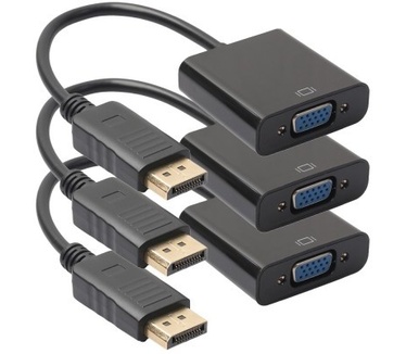 qMust DisplayPort Male naar VGA Female kabel - 20cm - set van 3 stuks
