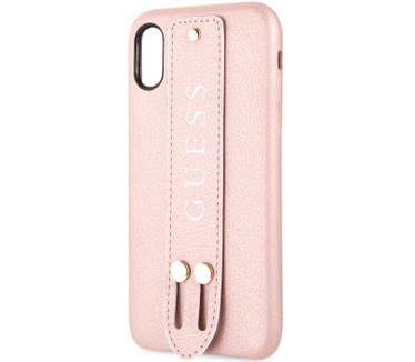 Guess Saffiano Strap Hard Case - iPhone XS Max (5.8") - Roségoud  Rosé Goud