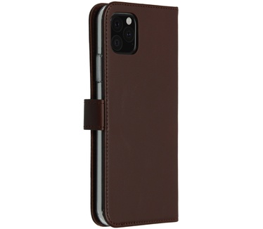 Selencia Echt Lederen Bookcase iPhone 11 Pro Max - Bruin