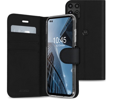 Accezz Wallet Softcase Bookcase Motorola Moto G100 - Zwart (Moto G100) Zwart