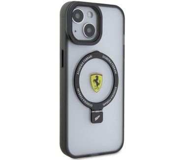 Ferrari Ring Stand Back Case - Apple iPhone 15 (6.1") - Clear Transparant