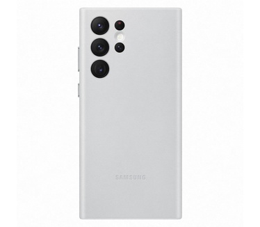 Samsung Galaxy S22 Ultra Leather Cover Grijs