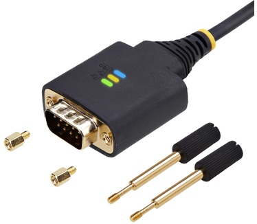 Startech.com 2m USB naar Null Modem Adapter/Converter Kabel, COM Retention, FTDI, USB-A naar DB9 RS232, Verwisselbare DB9 Schroeven/Moeren, ESD Besherming, Windows/macOS/Linux