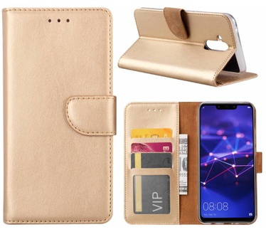 Luxe Lederen Bookcase hoesje voor de Huawei Mate 20 Lite - Goud (Huawei Mate 20 Lite) Goud