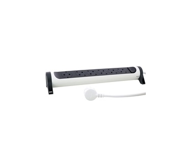Legrand Premium contactdoos 6x2P+A TKD met 3m snoer - zwart-wit