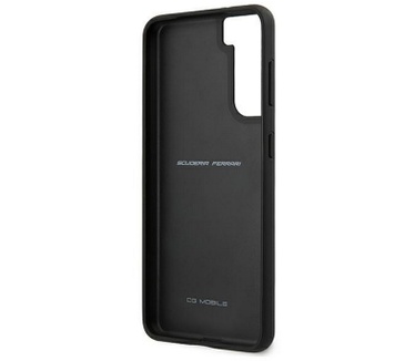 Ferrari Heritage Leather Back Case Samsung Galaxy S21 Plus Zwart Zwart