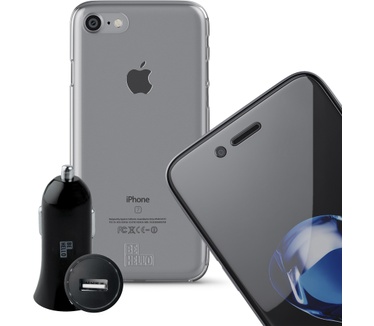 BeHello iPhone 7 Kit ThinGel Car Charger Screen Protector Transparent