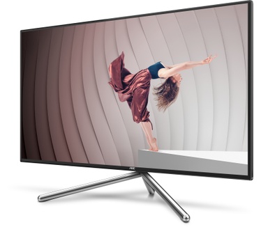 AOC U32U1 Zilver, Zwart