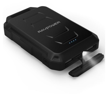 RAVPower 10.050mAh Rugged Powerbank - Zwart