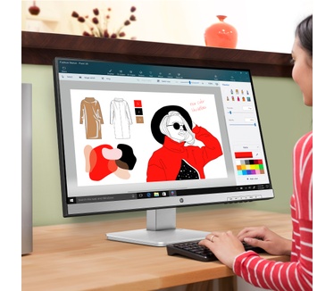 HP 27q Zilver, Zwart