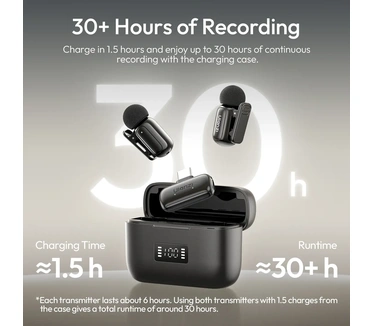 Ulanzi A200 Mini Mic draadloze microfoon USB-C - Zwart