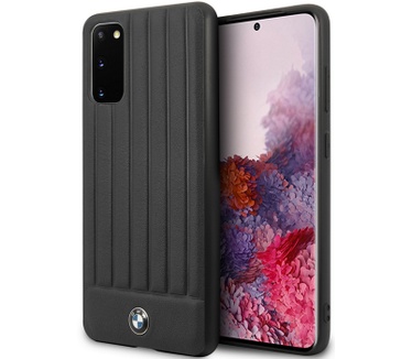 BMW Textured Leather Hard Case - Samsung Galaxy S20 - Zwart  Zwart