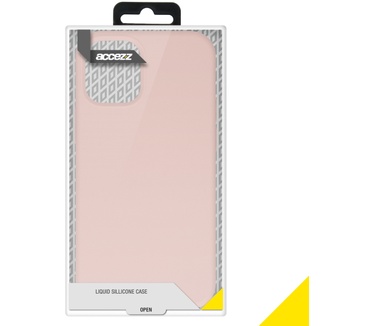 Accezz Liquid Silicone Backcover iPhone 12 Mini - Roze