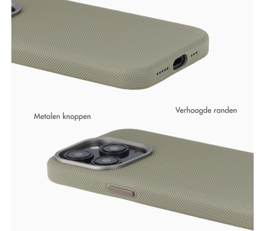 Accezz Mesh Backcover met MagSafe voor de Apple iPhone 15 Pro - Donkergrijs
