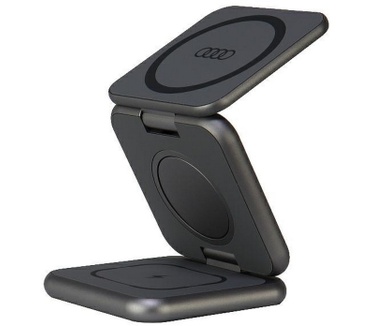 Audi 3 in 1 Foldable Draadloos Laadstation (15W) - Zwart