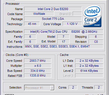 CPU-Z 1.47 screenshot