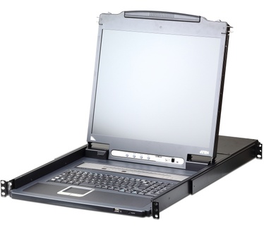 Aten 16-Poorts PS/2-USB VGA LCD KVM over IP-Schakelaar met Ketenverbinding Poort en USB Randapparatuur Ondersteuning