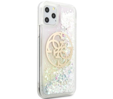 Guess LiquidGlitter Circle Hard Case Apple iPhone 11 Pro Max Roze  Roze