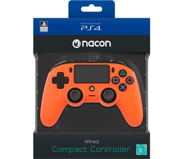 Nacon Officieel gelicenseerde Wired Compact Controller voor PS4 - oranje