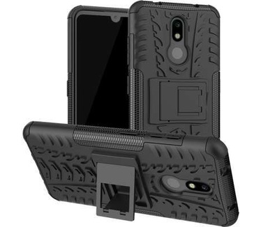 qMust Nokia 3.2 Rugged Hybrid Hoesje Zwart