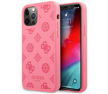 Guess Peony Back Case - Apple iPhone 12 Pro Max (6.7") - Fuchsia Roze