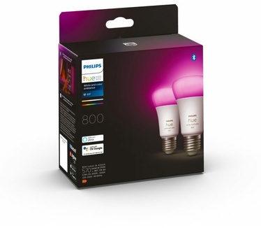 Philips Hue Smart lamp E27 White en Color Ambiance 800 Lumen (Bluetooth) 2-pack