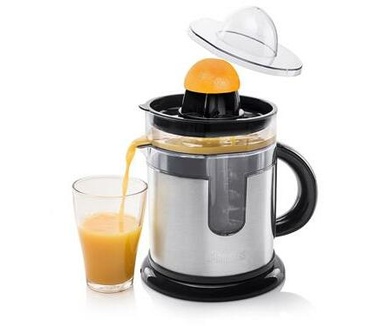 Princess 201975 Duo Juicer – Innovatief tussenstuk met dubbelfunctie – RVS Design, 40 Watt, Zilver