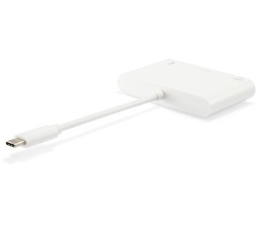 Equip USB Type C to VGA Female/USB A Female/PD Adapter