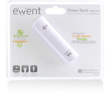 Ewent EW1235 USB Powerbank 2600mAh