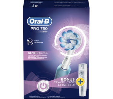 Oral-B PRO 750 Sensi Ultrathin Elektrische Tandenborstel Powered By Braun