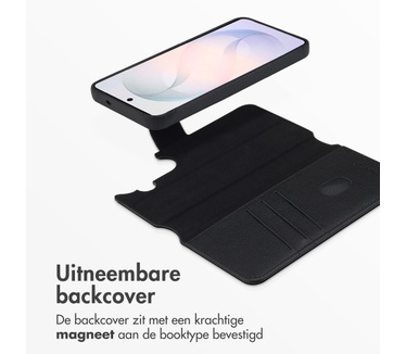Accezz Leather Bookcase 2-in-1 met MagSafe Samsung Galaxy S26 Plus - Onyx Black