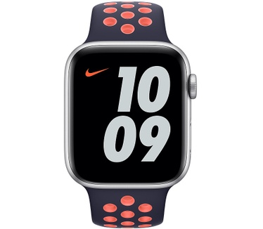Apple 44mm Blue Black/Bright Mango Nike Sport Band - Regular