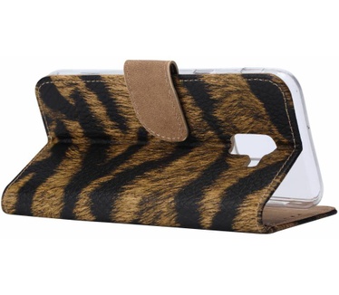 Tijger print lederen Bookcase hoesje voor de Samsung Galaxy J6 2018 (Samsung Galaxy J6 2018)