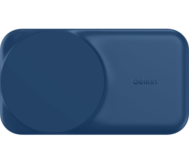 Belkin UltraCharge 3-in-1 magnetische uitklapbare draadloze lader met Qi2 25 W, vierkant model, Blauw