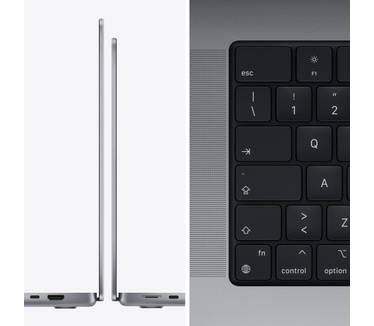 Apple Macbook Pro 2021 14" M1 Pro 10 Core, 16-core GPU, 16GB ram, 1TB ssd, Qwerty, Grijs