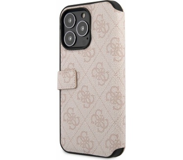 Guess 4G Metal Logo Book Case Apple iPhone 13 Pro (6.1") - Roze Roze