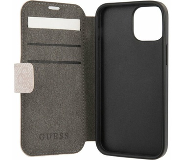 Guess 4G Printed Stripe Book Case Apple iPhone 13 (6.1") - Roze Roze