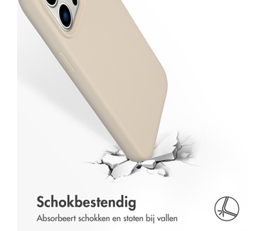 Accezz Liquid Silicone Backcover iPhone 14 Pro Max - Stone