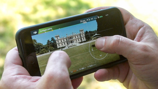 Besturing via de DJI-app