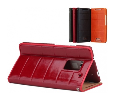 Rock ROCK Leather wallet case HTC One Max (ELITE Serie red)