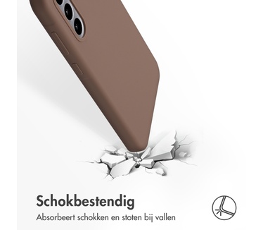 Accezz Liquid Silicone Backcover Samsung Galaxy A56 - Lichtbruin