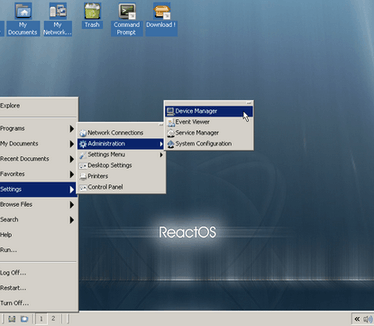 ReactOS 0.3.9 screenshot (481 pix)